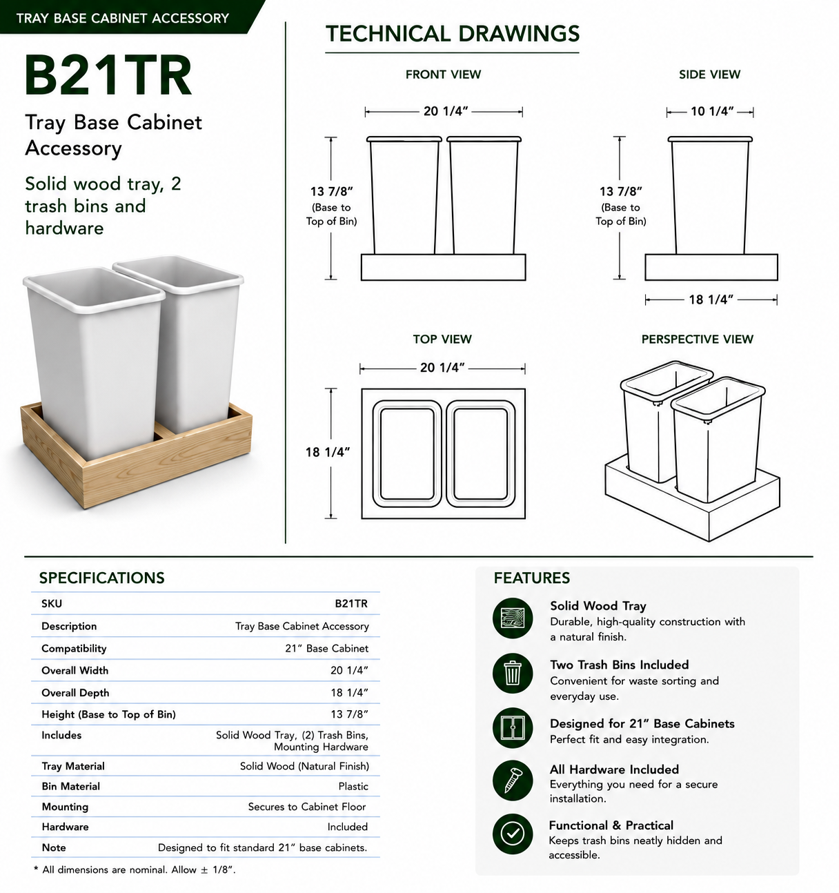 Accessories – Trash Pull-Out