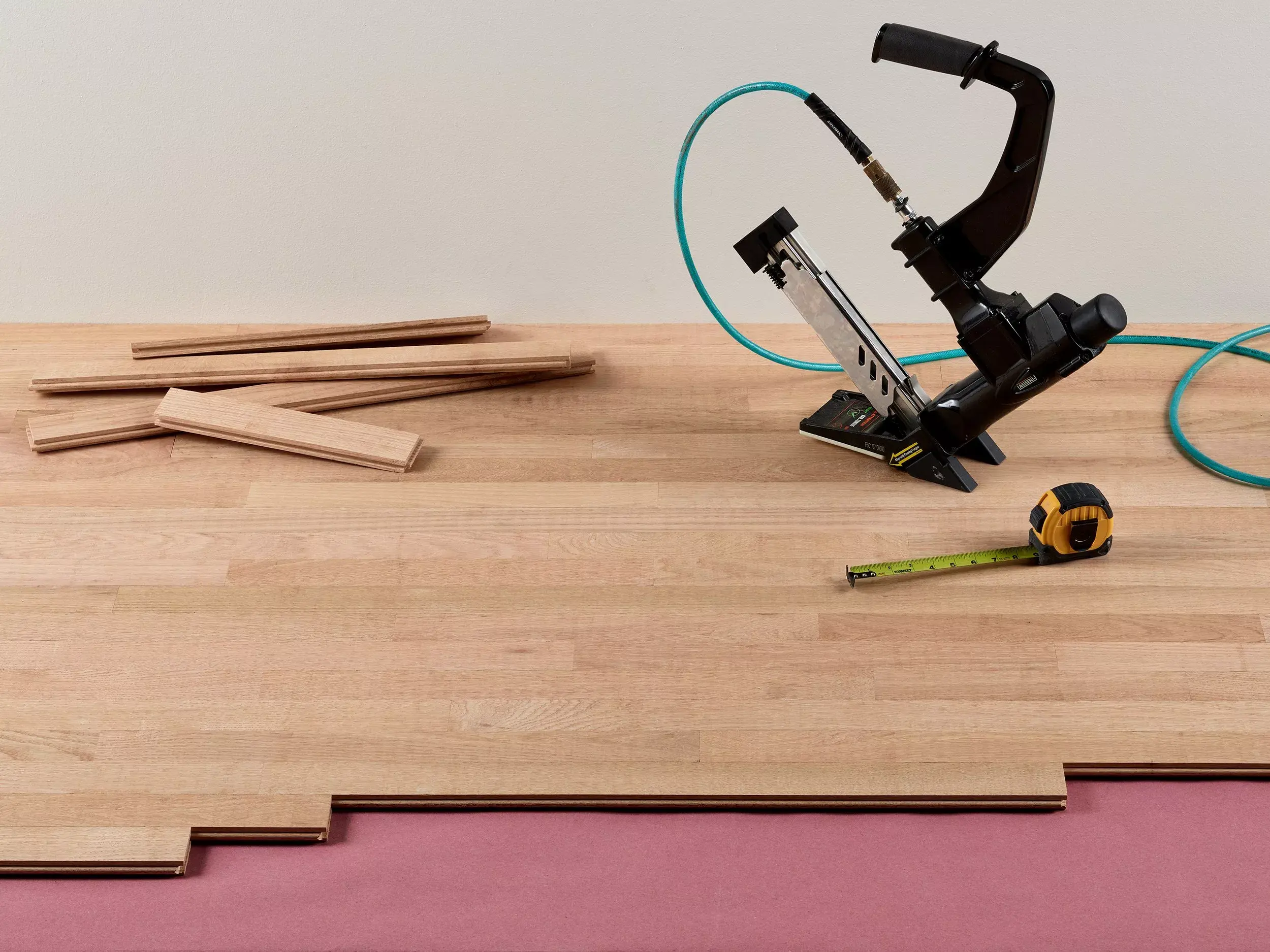 Red Oak hardwood plank layout