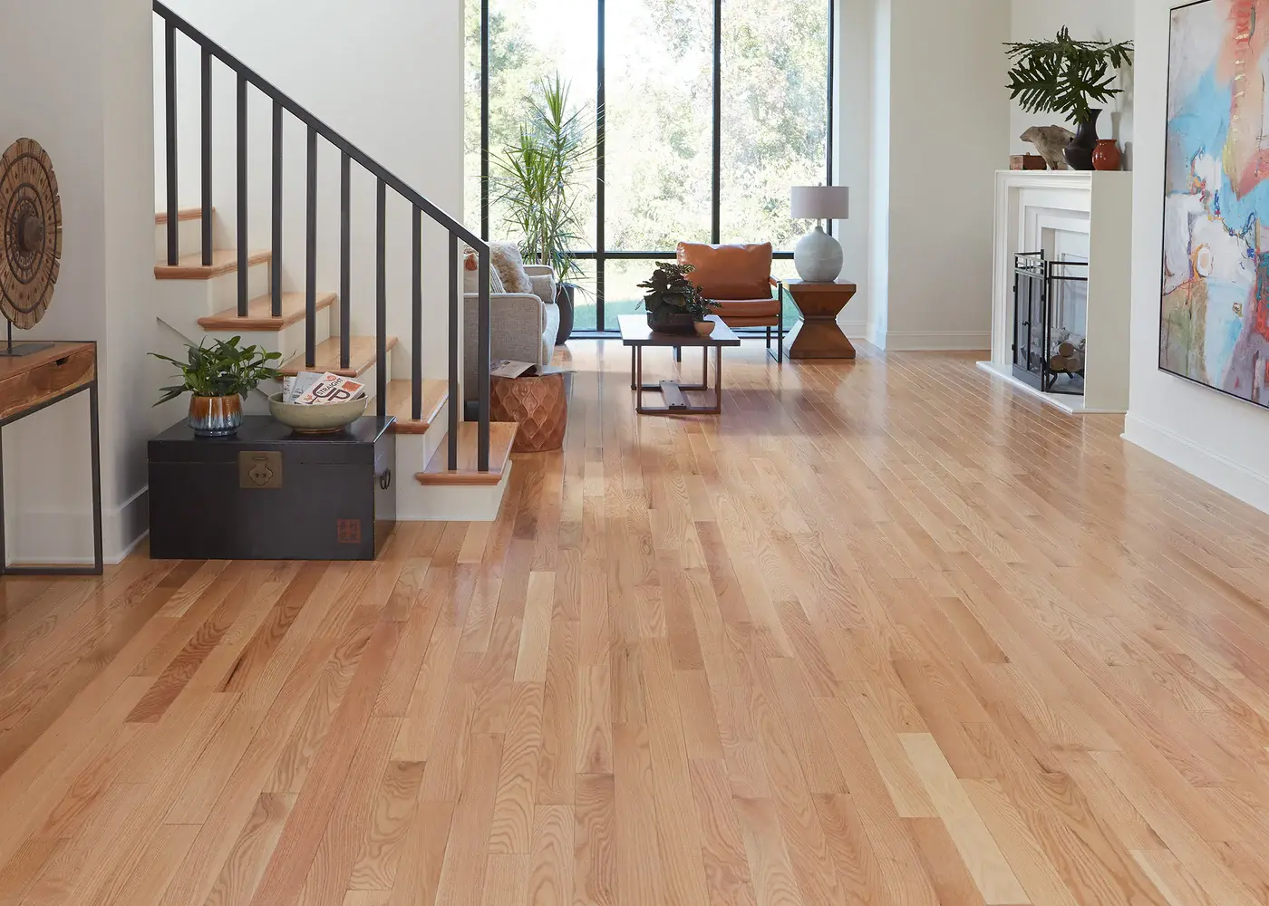 Red Oak hardwood installed