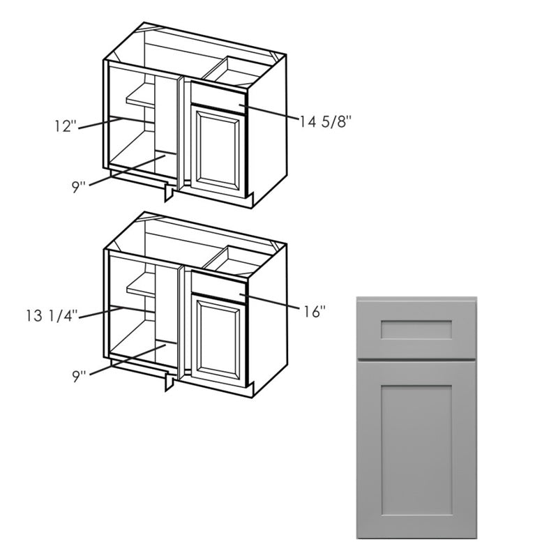 Shaker Blind Corner Base Cabinet - Available in 36" & 42" Widths